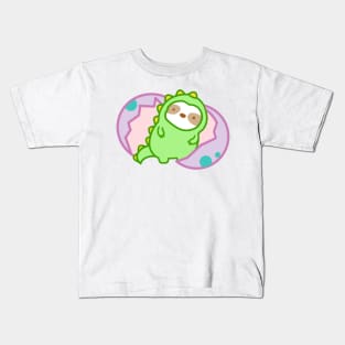 Cute Sloth Dinosaur Kids T-Shirt